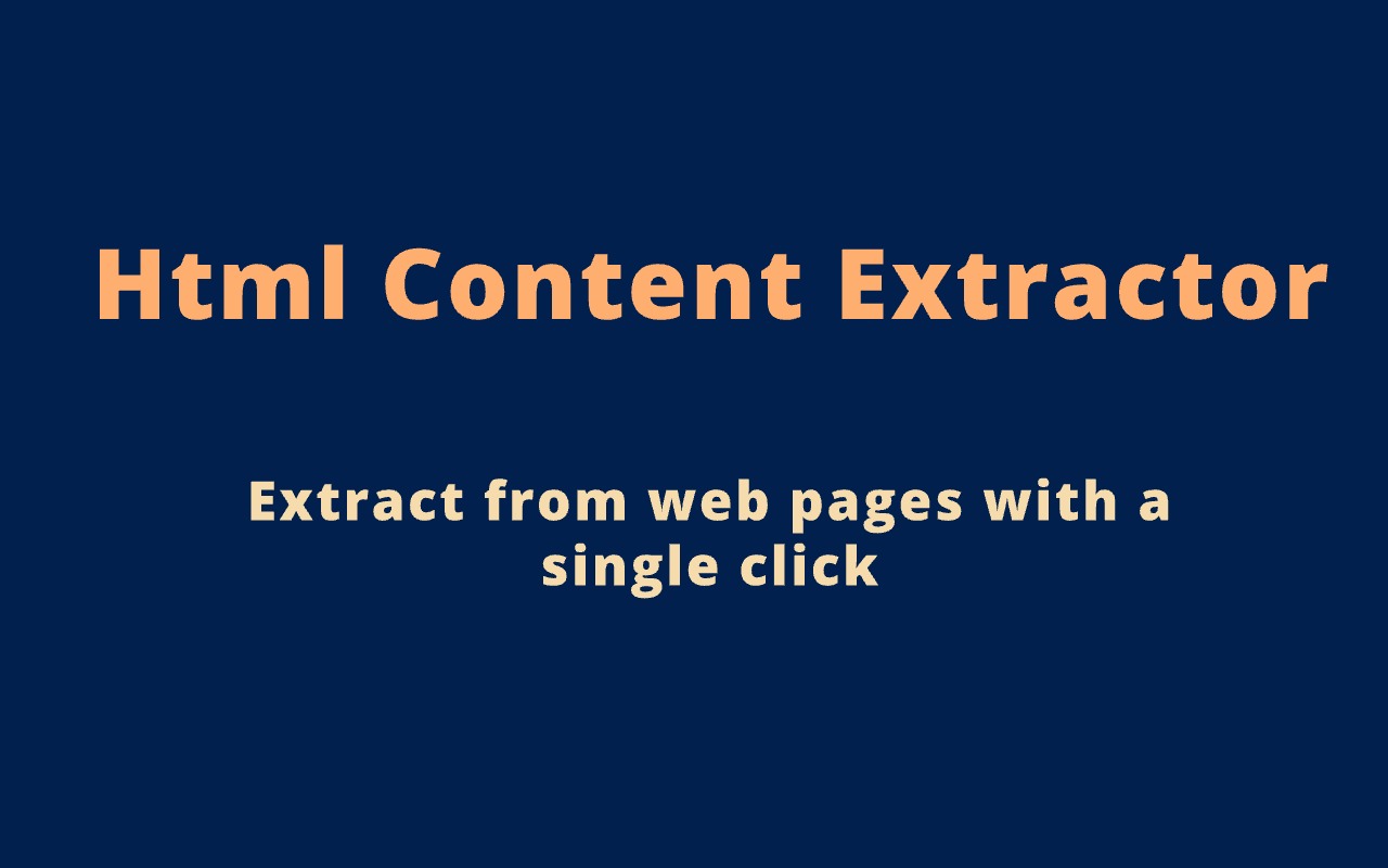 HTML Content Extractor